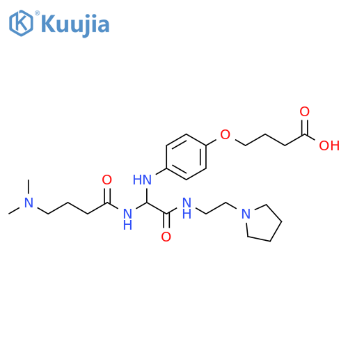 Butanoic acid,4-[4-[[1-[[4-(dimethylamino)-1-oxobutyl]amino]-2-oxo-2-[[2-(1-pyrrolidinyl)ethyl]amino]ethyl]amino]phenoxy]- structure