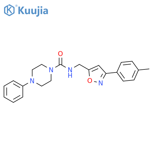 1-Piperazinecarboxamide,N-[[3-(4-methylphenyl)-5-isoxazolyl]methyl]-4-phenyl- structure