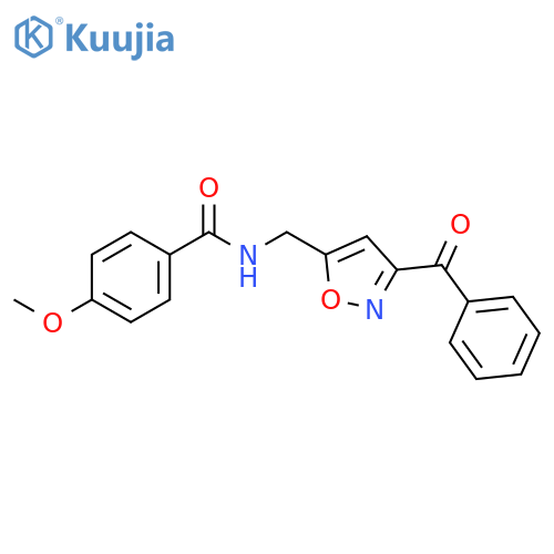 Benzamide, N-[(3-benzoyl-5-isoxazolyl)methyl]-4-methoxy- structure