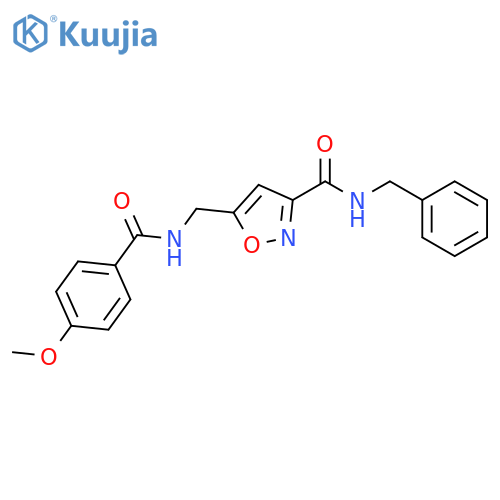 3-Isoxazolecarboxamide,5-[[(4-methoxybenzoyl)amino]methyl]-N-(phenylmethyl)- structure