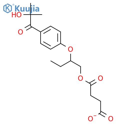 BUTANEDIOIC ACID, ETHYL2-[4-(2-HYDROXY-2-METHYL-1-OXOPROPYL)PHENOXY]ETHYL ESTER structure