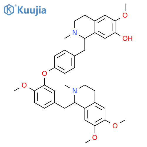 1-(4-{5-[(6,7-dimethoxy-2-methyl-1,2,3,4-tetrahydroisoquinolin-1-yl)methyl]-2-methoxyphenoxy}benzyl)-6-methoxy-2-methyl-1,2,3,4-tetrahydroisoquinolin-7-ol structure