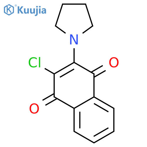 2-chloro-3-pyrrolidino-1,4-naphthoquinone structure