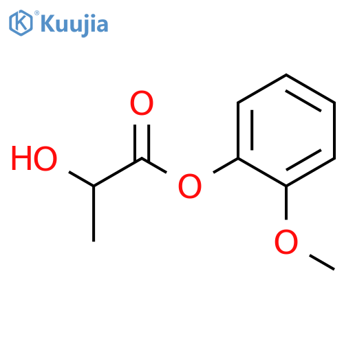 Propanoic acid,2-hydroxy-, 2-methoxyphenyl ester structure