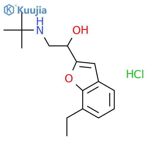 2-Benzofuranmethanol, a-[[(1,1-dimethylethyl)amino]methyl]-7-ethyl-,hydrochloride (1:1) structure