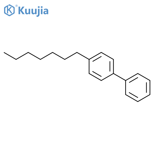 4-n-Heptylbiphenyl structure