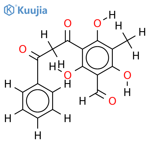 3-Formyl-2,4,6-trihydroxy-5-methyldibenzoylmethan structure