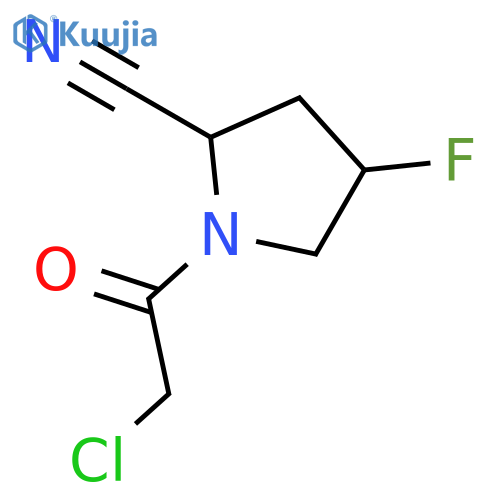 2-Pyrrolidinecarbonitrile, 1-(chloroacetyl)-4-fluoro-, (2S,4S)- structure