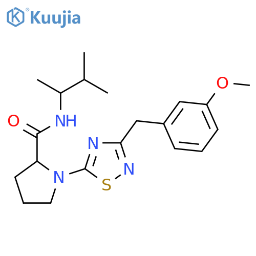N-(1,2-dimethylpropyl)-1-[3-(3-methoxybenzyl)-1,2,4-thiadiazol-5-yl]prolinamide structure