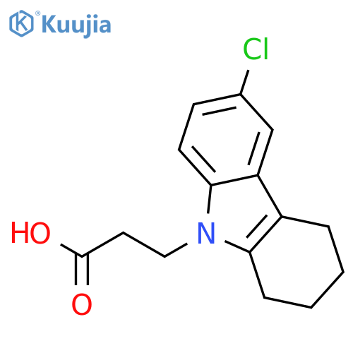9H-Carbazole-9-propanoic acid, 6-chloro-1,2,3,4-tetrahydro- structure