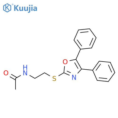 Acetamide, N-[2-[(4,5-diphenyl-2-oxazolyl)thio]ethyl]- structure