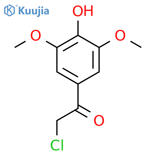 2-chloro-1-(4-hydroxy-3,5-dimethoxyphenyl)ethan-1-one structure