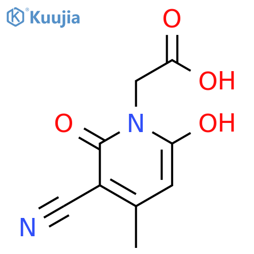 1(2H)-Pyridineacetic acid, 3-cyano-6-hydroxy-4-methyl-2-oxo- structure