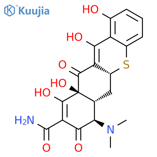 10H-Benzo[b]thioxanthene-9-carboxamide,7-(dimethylamino)-5a,6,6a,7,10a,12-hexahydro-1,8,10a,11-tetrahydroxy-10,12-dioxo-,(5aS,6aS,7S,10aS)- structure
