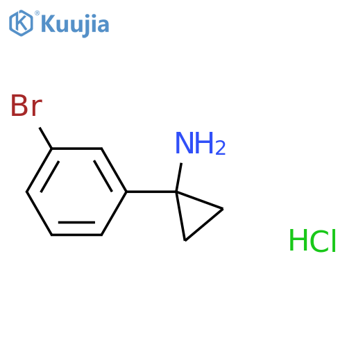 1-(3-bromophenyl)cyclopropan-1-amine hydrochloride structure