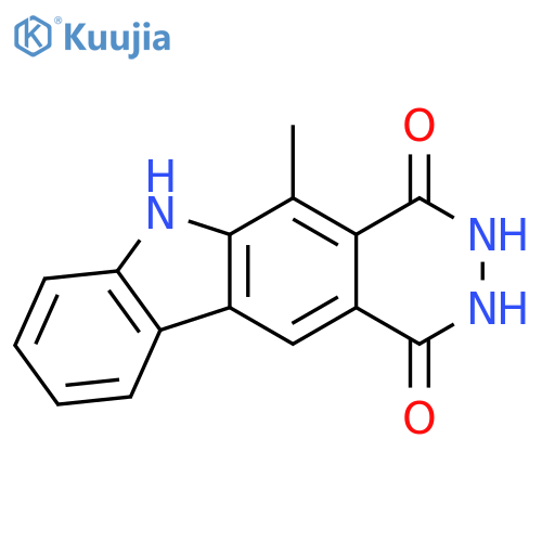 5-methyl-2,3-dihydro-1H-pyridazino[4,5-b]carbazole-1,4(6H)-dione structure