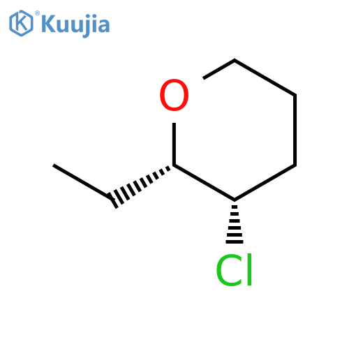 2H-Pyran, 3-chloro-2-ethyltetrahydro-, cis- structure