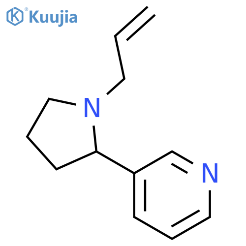 3-[(2S)-1-(prop-2-en-1-yl)pyrrolidin-2-yl]pyridine structure