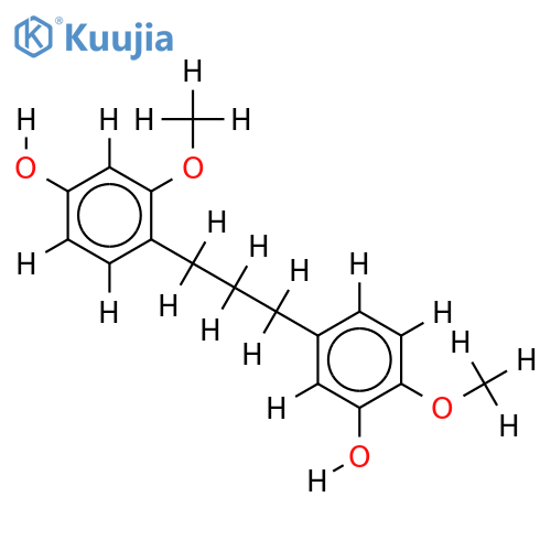 1-(4'-hydroxy-2'-methoxyphenyl)-3-(3"-hydroxy-4"-methoxyphenyl)-propane structure