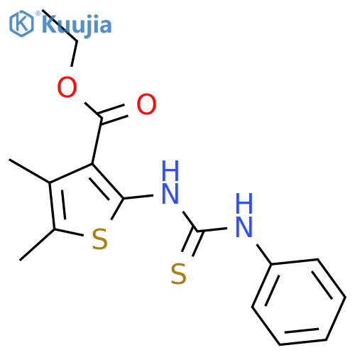 ethyl 4,5-dimethyl-2-(phenylcarbamothioyl)aminothiophene-3-carboxylate structure
