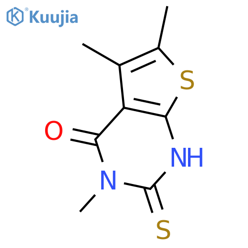 3,5,6-Trimethyl-2-sulfanyl-3H,4H-thieno2,3-dpyrimidin-4-one structure