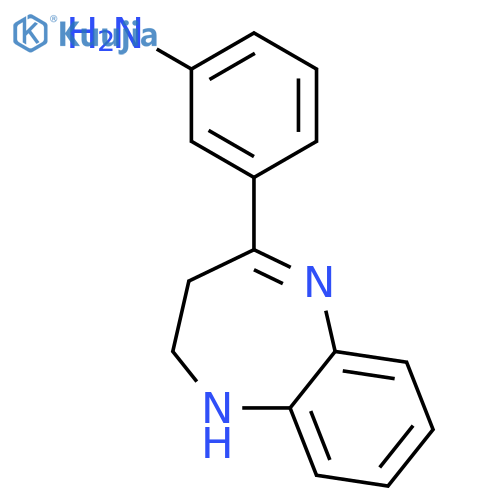 BENZENAMINE, 3-(2,3-DIHYDRO-1H-1,5-BENZODIAZEPIN-4-YL)- structure