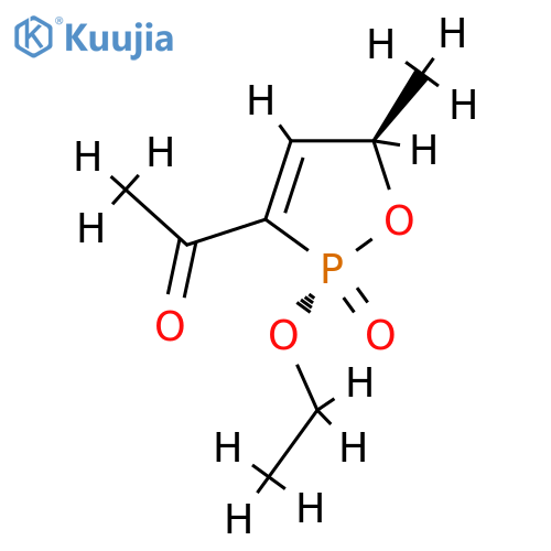 Ethanone, 1-[(2R,5R)-2-ethoxy-2,5-dihydro-5-methyl-2-oxido-1,2-oxaphosphol-3-yl]-, rel- (9CI) structure