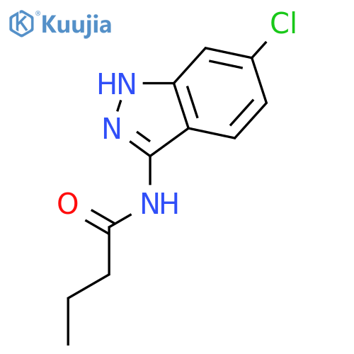 Butanamide, N-(6-chloro-1H-indazol-3-yl)- structure