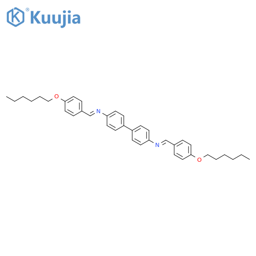 [1,1'-BIPHENYL]-4,4'-DIAMINE, N,N'-BIS[[4-(HEXYLOXY)PHENYL]METHYLENE]- structure