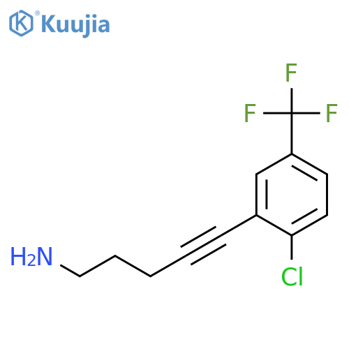 4-Pentyn-1-amine, 5-[2-chloro-5-(trifluoromethyl)phenyl]- structure