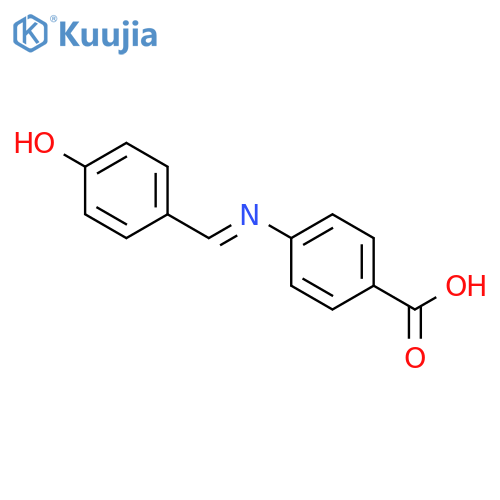 Benzoic acid, 4-[[(4-hydroxyphenyl)methylene]amino]- structure