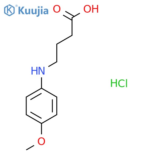 4-(4-Methoxyanilino)butanoic acid;hydrochloride structure