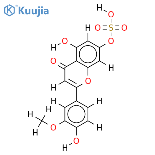 7-O-Sulfata-4',5,7-Trihydroxy-3'-methoxyflavone structure