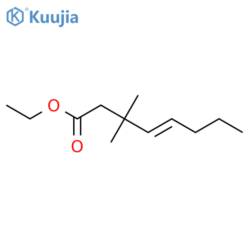 4-Octenoic acid, 3,3-dimethyl-, ethyl ester structure