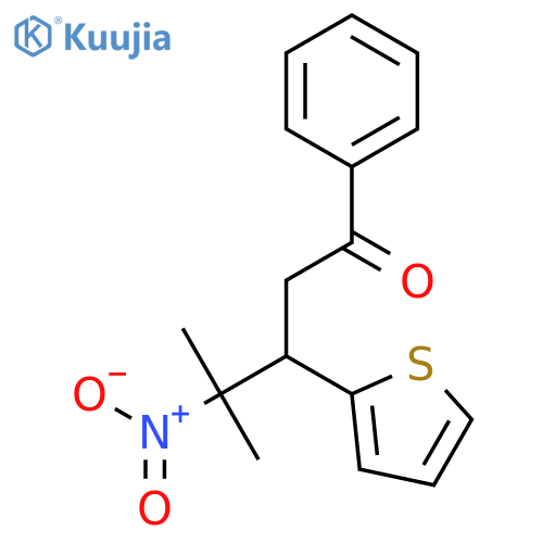 1-PENTANONE, 4-METHYL-4-NITRO-1-PHENYL-3-(2-THIENYL)-, (-)- structure