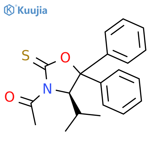 2-Oxazolidinethione, 3-acetyl-4-(1-methylethyl)-5,5-diphenyl-, (4R)- structure
