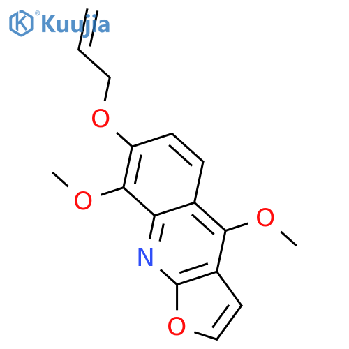 Furo[2,3-b]quinoline-4,7,8-triol; OH-form, 7-O-(2-Propenyl), 4,8-di-Me ether structure