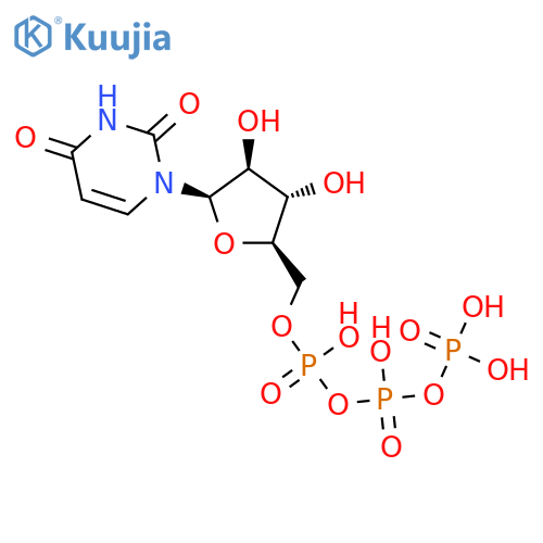 2,4(1H,3H)-Pyrimidinedione,1-[5-O-[hydroxy[[hydroxy(phosphonooxy)phosphinyl]oxy]phosphinyl]-b-D-arabinofuranosyl]- structure