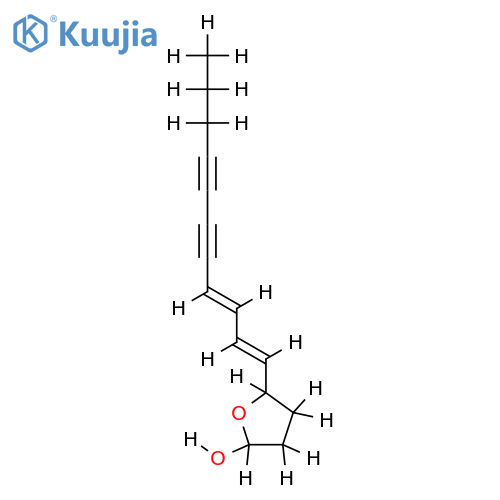 (2R*,5S*,1'E,3'E)-form-Tetrahydro-5-(1,3-undecadiene-5,7-diynyl)-2-furanol, structure