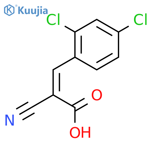 (2E)-2-cyano-3-(2,4-dichlorophenyl)prop-2-enoic acid structure