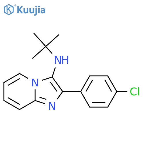 N-(Tert-butyl)-2-(4-chlorophenyl)imidazo[1,2-A]pyridin-3-amine structure