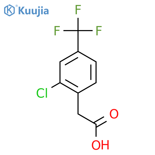 2-[2-chloro-4-(trifluoromethyl)phenyl]acetic acid structure