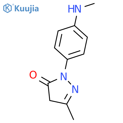 3-methyl-1-4-(methylamino)phenyl-4,5-dihydro-1H-pyrazol-5-one structure