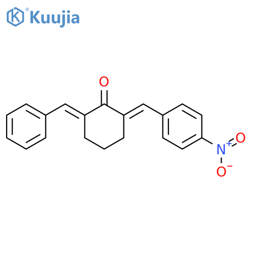 Cyclohexanone, 2-[(4-nitrophenyl)methylene]-6-(phenylmethylene)-, (2E,6E)- structure