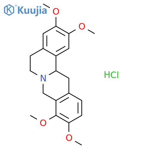 13abeta-Berbine, 2,3,9,10-tetramethoxy-, hydrochloride (8CI) structure