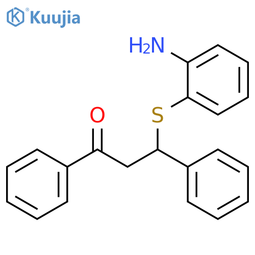 3-[(2-aminophenyl)sulfanyl]-1,3-diphenylpropan-1-one structure