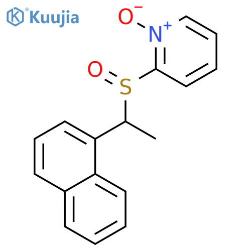 Pyridine, 2-[[1-(1-naphthalenyl)ethyl]sulfinyl]-, 1-oxide structure