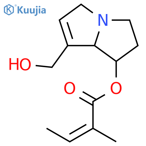 (1R,7aR)-7-(hydroxymethyl)-2,3,5,7a-tetrahydro-1H-pyrrolizin-1-yl (2Z)-2-methylbut-2-enoate structure