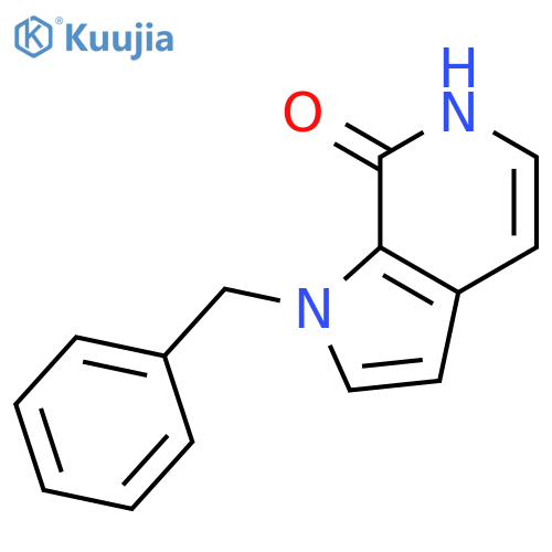 1-benzyl-1H,6H,7H-pyrrolo2,3-cpyridin-7-one structure