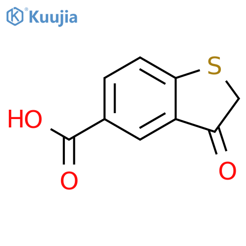 Benzo[b]thiophene-5-carboxylic acid, 2,3-dihydro-3-oxo- structure